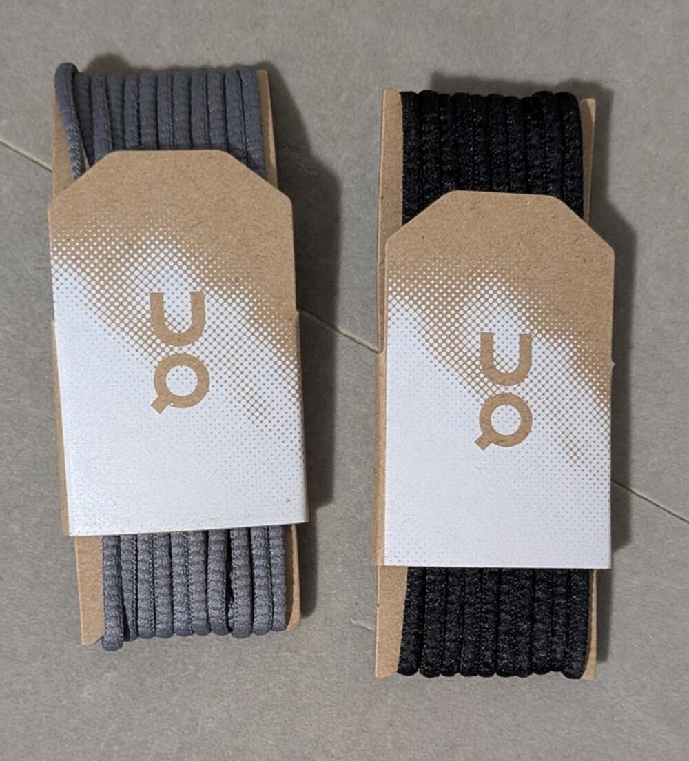 On Running Shoelaces Lot 2 Pairs Black & Grey Replacement Laces Cloud 5 New